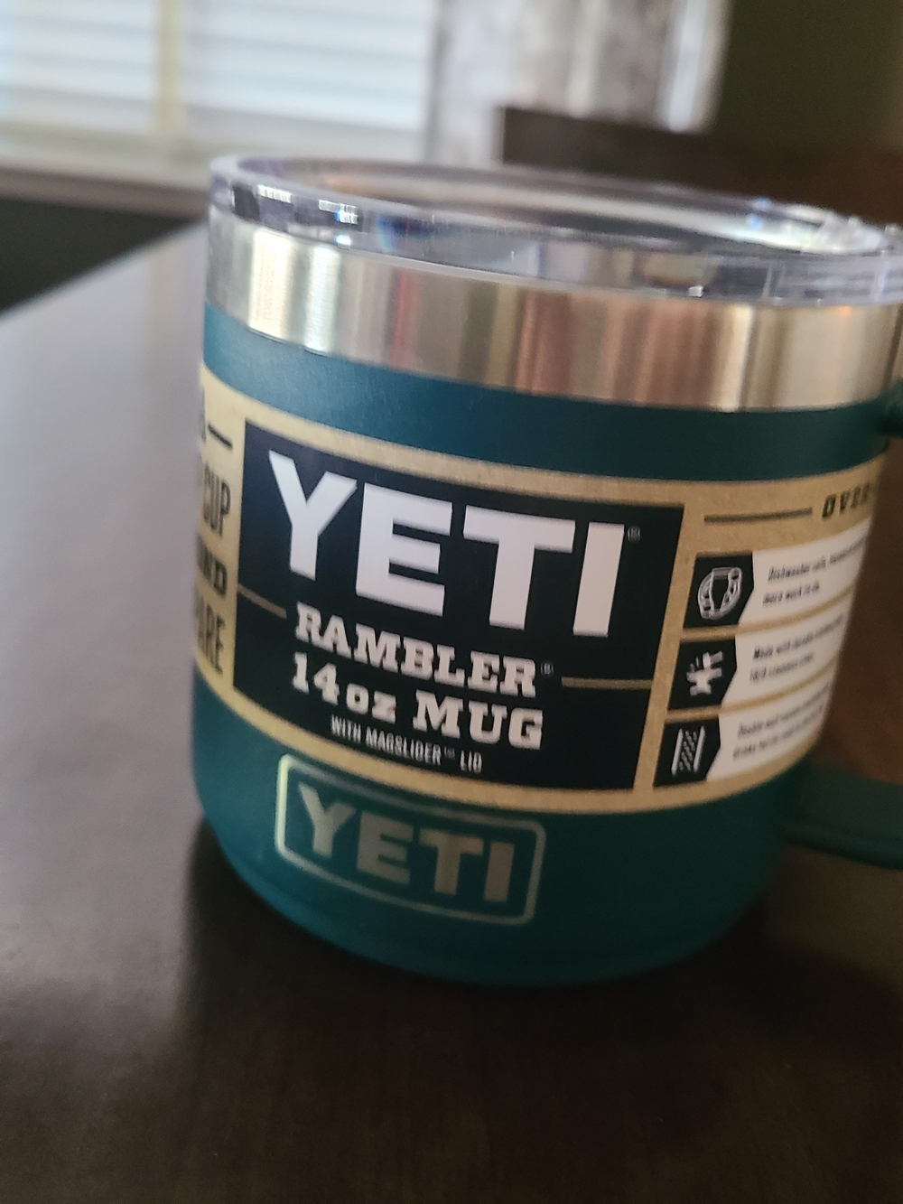 NWT YETI Rambler 14 oz Stackable Mug - Agave Teal - Picture 13 of 13
